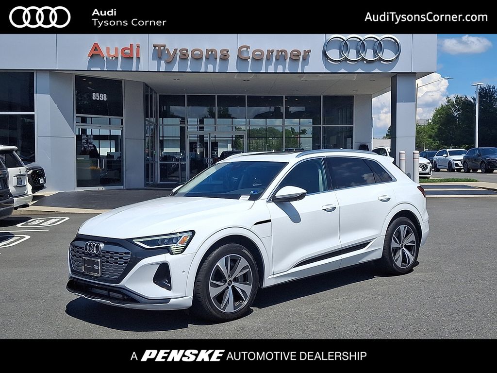 Glacier White 2024 Audi Q8 e-tron SUV / Crossover All-Wheel Drive Automatic