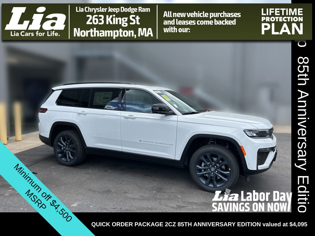 Bright White Clearcoat 2026 Jeep Grand Cherokee L Four-Wheel Drive 8-Speed Automatic