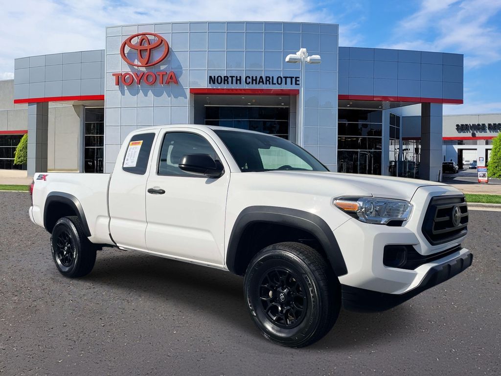 White 2022 Toyota Tacoma SR V6 Access Cab RWD Pickup Truck 4X2 6-Speed Automatic