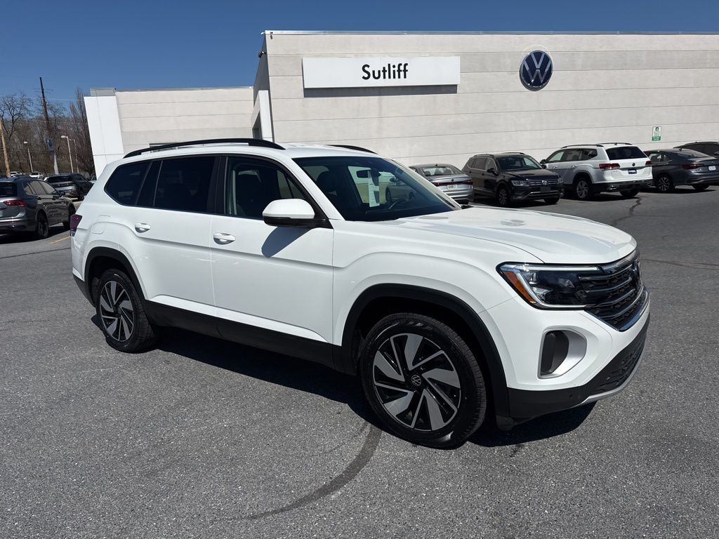 2025 Volkswagen Atlas 2.0T SE w/Technology White at Subaru and VW of Moon Township