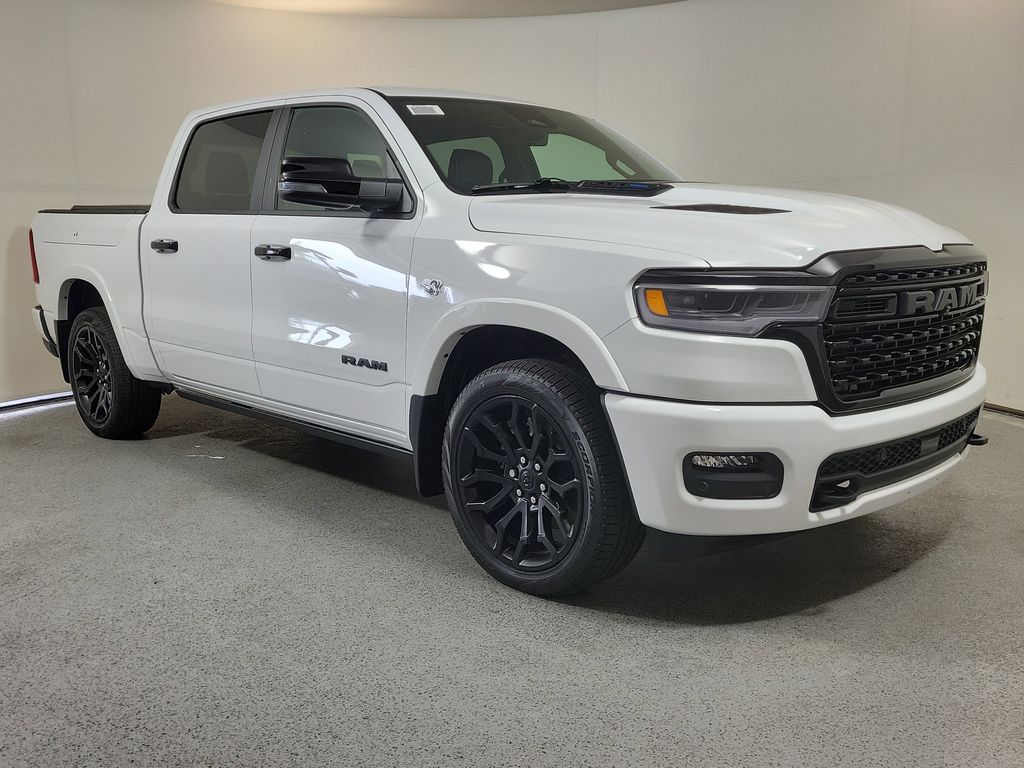Bright White Clearcoat 2026 RAM 1500 Limited Crew Cab 4WD Pickup Truck Four-Wheel Drive 8-Speed Automatic