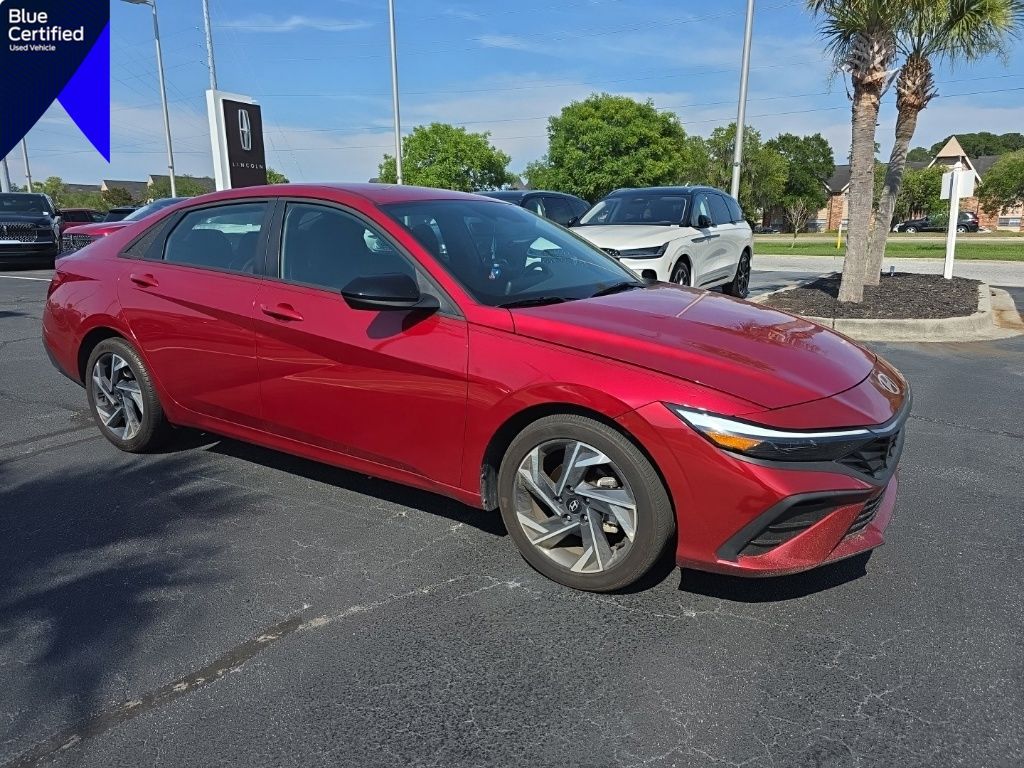 Ultimate Red 2025 Hyundai Elantra Sedan Front-Wheel Drive Continuously Variable Transmission