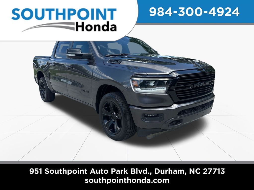 Gray (Granite Crystal Metallic Clearcoat) 2021 RAM 1500 Pickup Truck Four-Wheel Drive 8-Speed Automatic