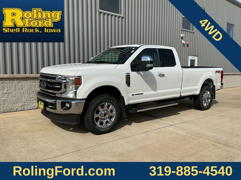 White Metallic 2021 Ford F-350 Super Duty Pickup Truck Four-Wheel Drive Automatic