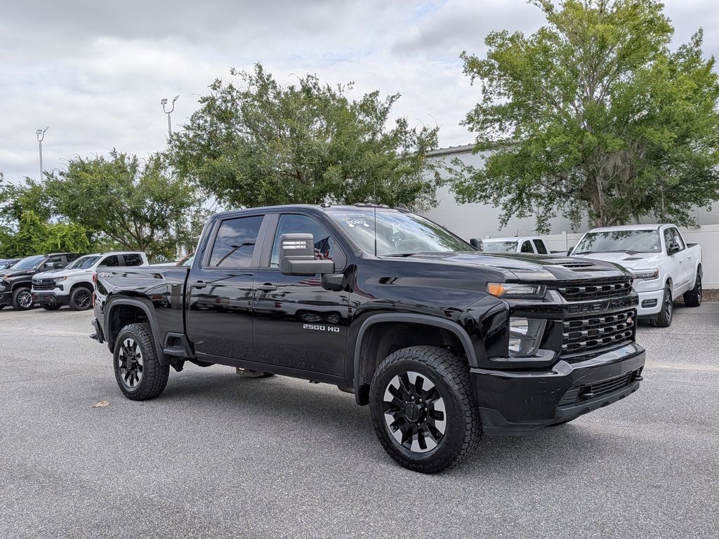 Black 2020 Chevrolet Silverado 2500HD Custom Crew Cab 4WD Pickup Truck Four-Wheel Drive 6-Speed Automatic