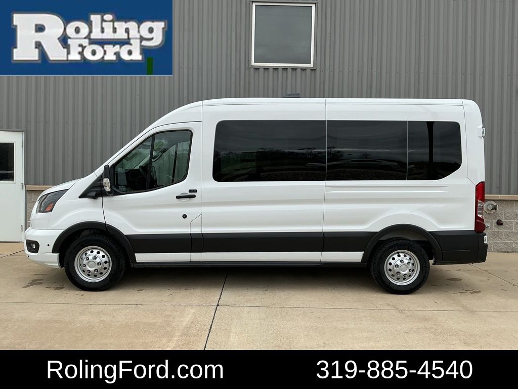 Oxford White 2026 Ford Transit Passenger 350 XL Medium Roof LB AWD Van All-Wheel Drive