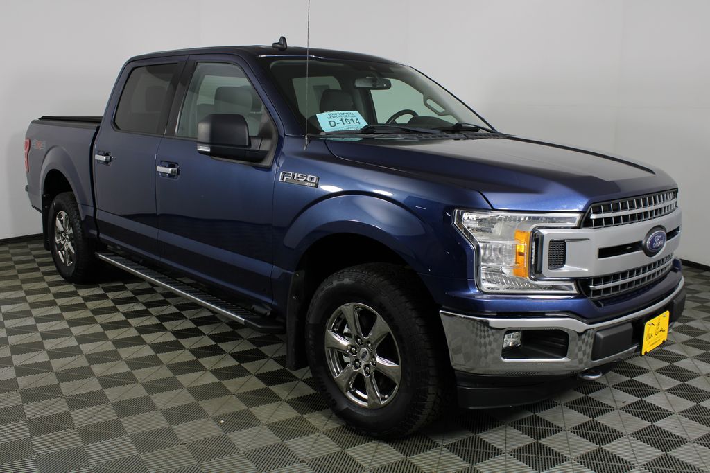 Blue 2020 Ford F-150 Pickup Truck Four-Wheel Drive Automatic