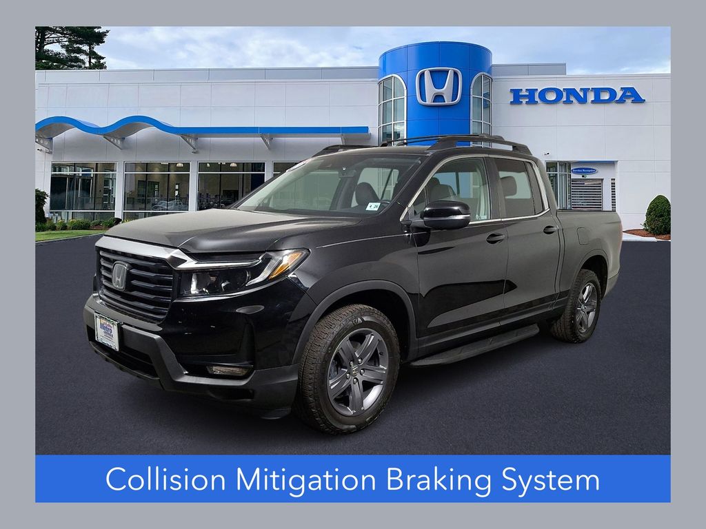 Black 2021 Honda Ridgeline RTL AWD Pickup Truck All-Wheel Drive 9-Speed Automatic