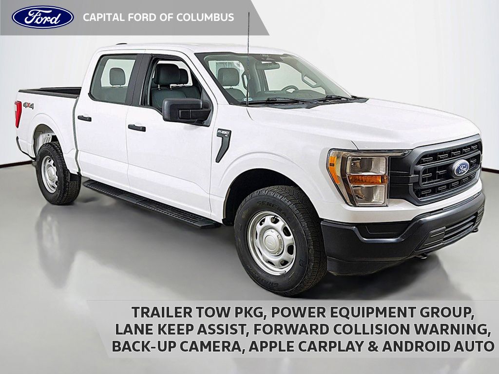Oxford White 2022 Ford F-150 XL SuperCrew 4WD Pickup Truck Four-Wheel Drive Automatic