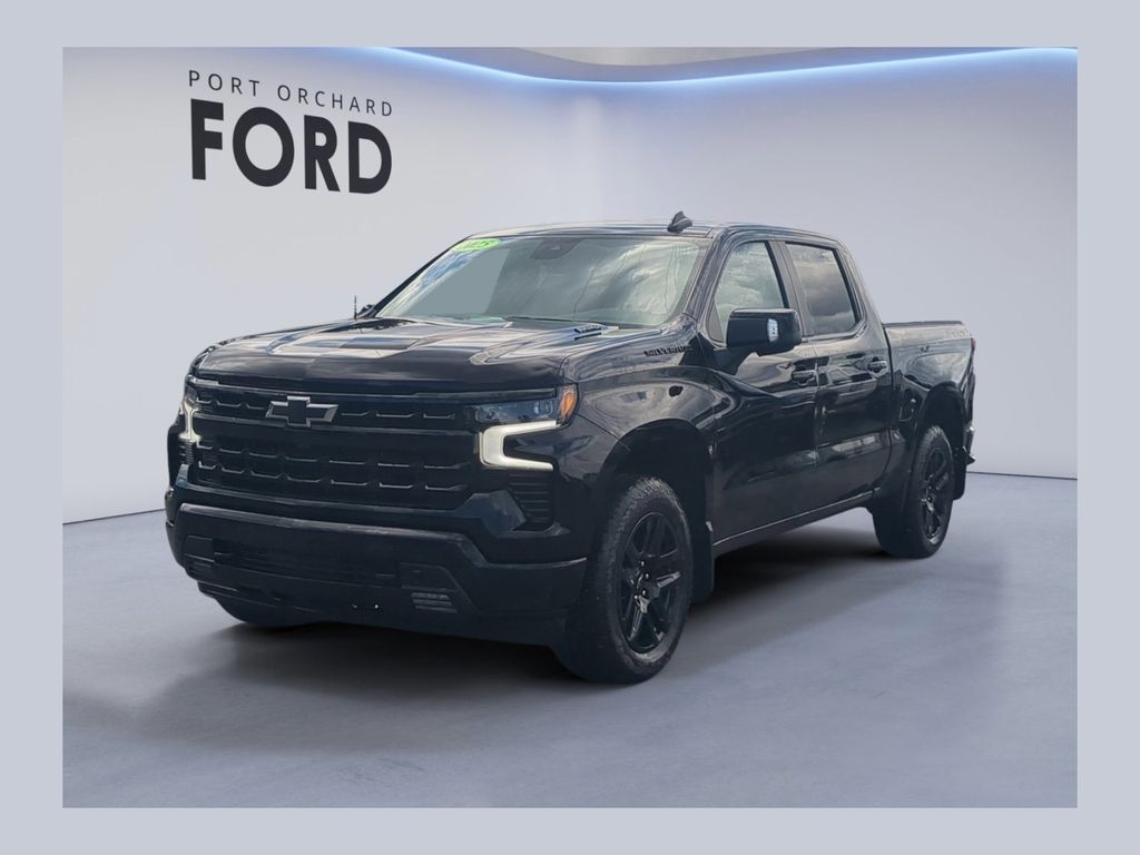 Black 2025 Chevrolet Silverado 1500 RST Crew Cab 4WD Pickup Truck Four-Wheel Drive Automatic