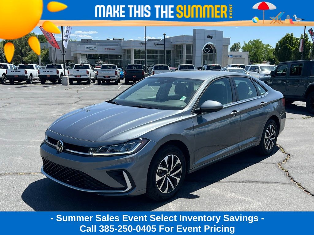 Gray 2025 Volkswagen Jetta S FWD Sedan Front-Wheel Drive 8-Speed Automatic