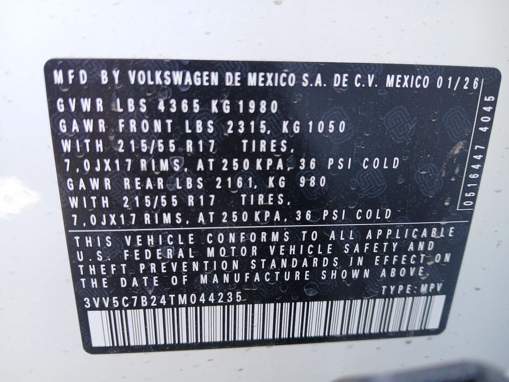 New 2026 White Volkswagen 1.5T S image 28