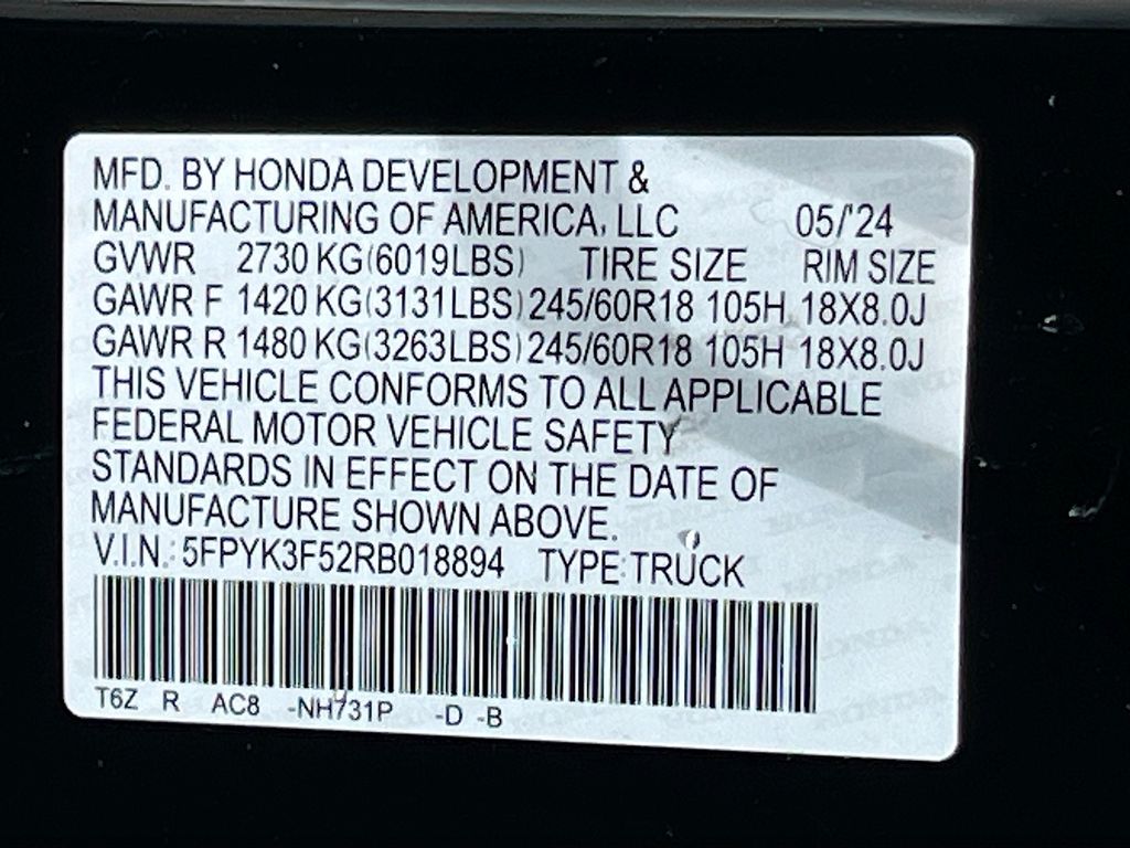 2024 Honda Ridgeline RTL Black at North Houston Mitsubishi