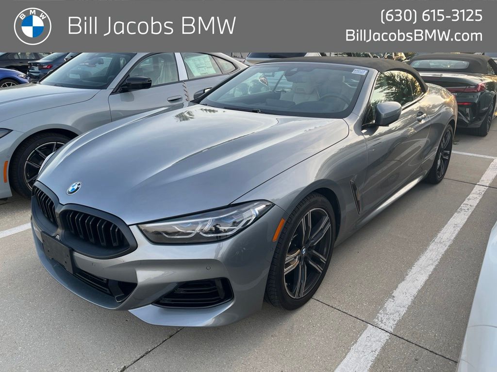 Gray (Skyscraper Grey Metallic) 2026 BMW 8 Series Convertible All-Wheel Drive 8-Speed Automatic