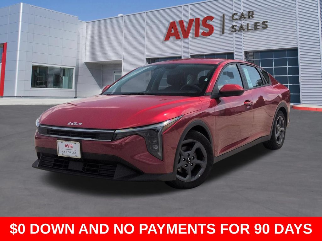 Red 2025 Kia K4 Sedan Front-Wheel Drive Continuously Variable Transmission