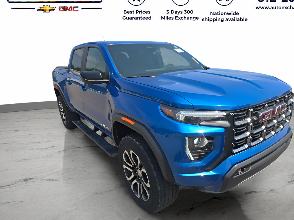 Dynamic Blue Metallic 2024 GMC Canyon Pickup Truck Four-Wheel Drive 8-Speed Automatic