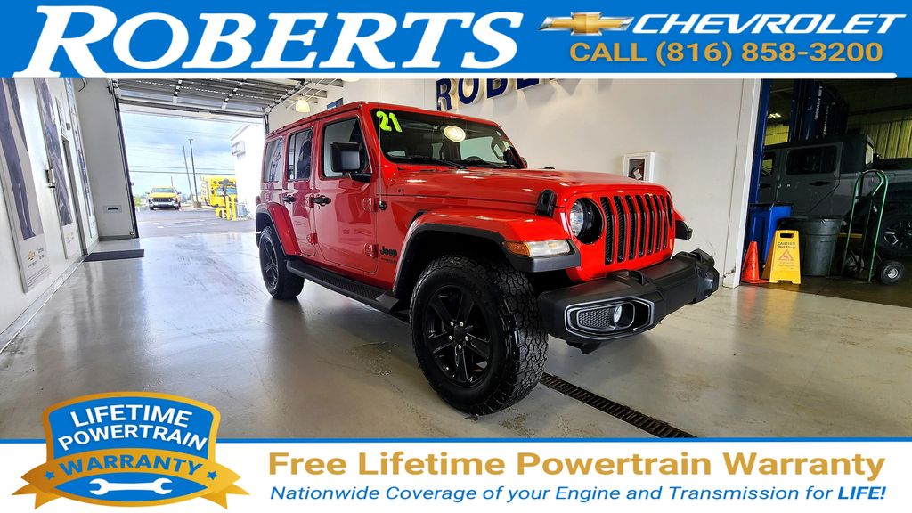 Firecracker Red Clearcoat 2021 Jeep Wrangler Unlimited Sahara Altitude 4WD SUV / Crossover Four-Wheel Drive 8-Speed Automatic