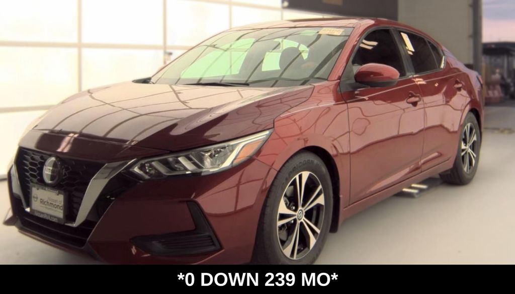Red (Scarlet) 2021 Nissan Sentra Sedan Front-Wheel Drive Continuously Variable Transmission