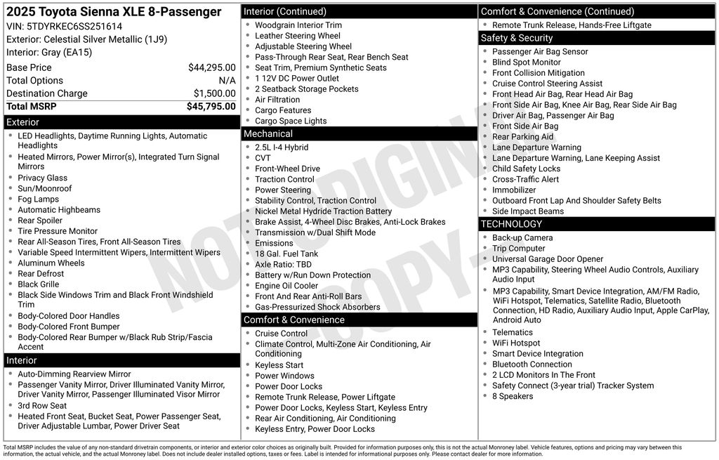 Used 2025 Toyota Sienna Van