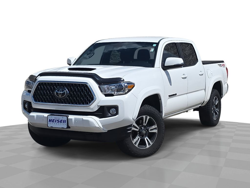 Super White 2019 Toyota Tacoma Pickup Truck Four-Wheel Drive 6-Speed Automatic