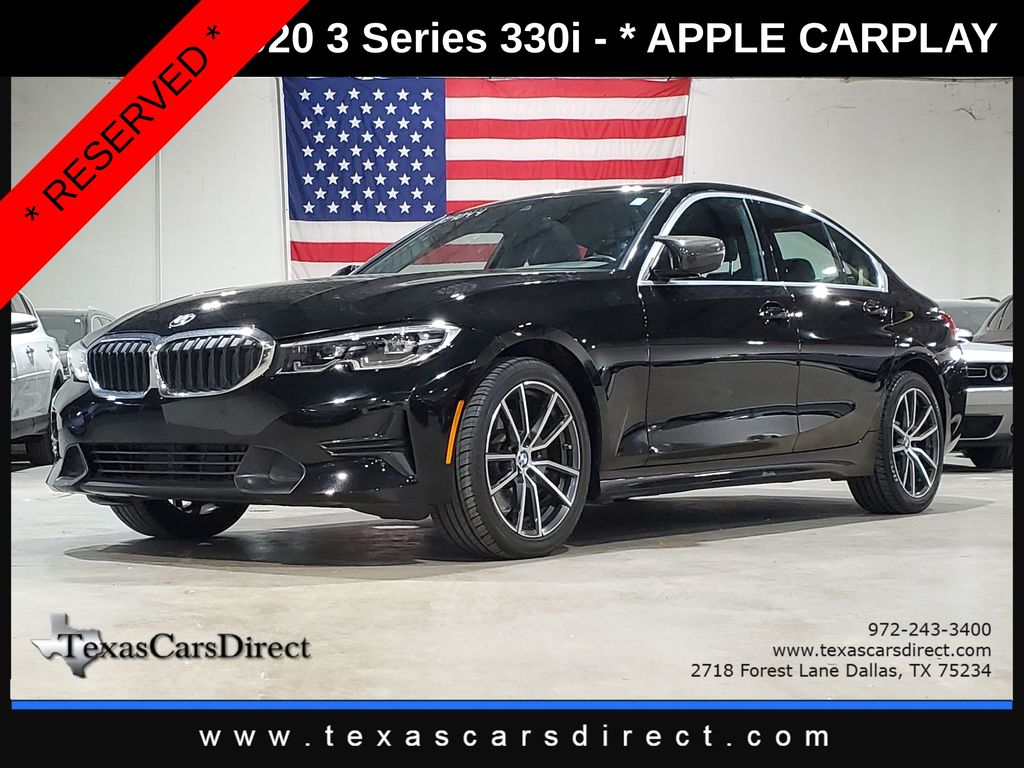 Jet Black 2020 BMW 3 Series Sedan Rear-Wheel Drive 8-Speed Automatic