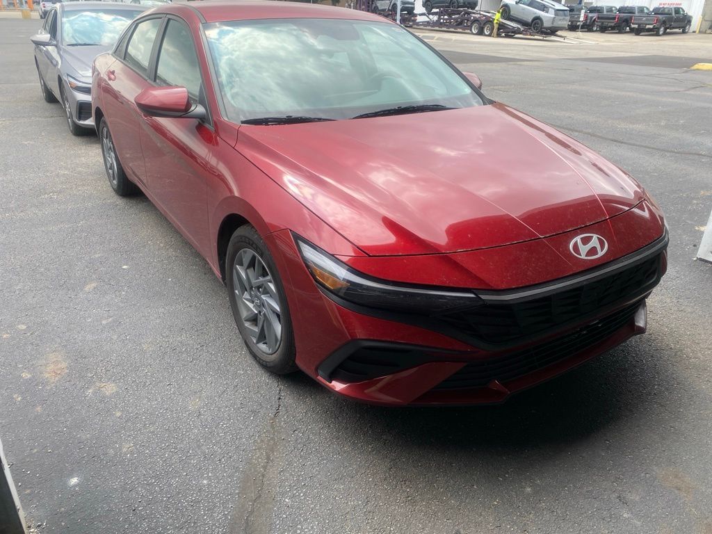 Ultimate Red 2024 Hyundai Elantra Sedan Front-Wheel Drive Continuously Variable Transmission