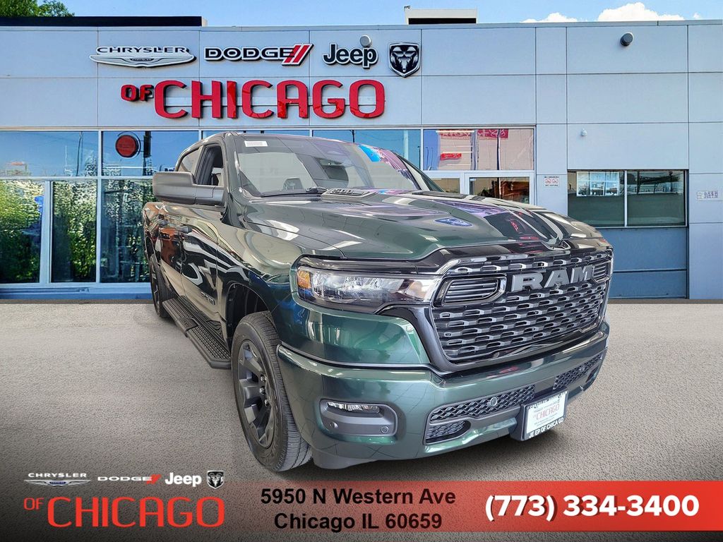 Serrano Green Metallic 2026 RAM 1500 Pickup Truck Four-Wheel Drive 8-Speed Automatic
