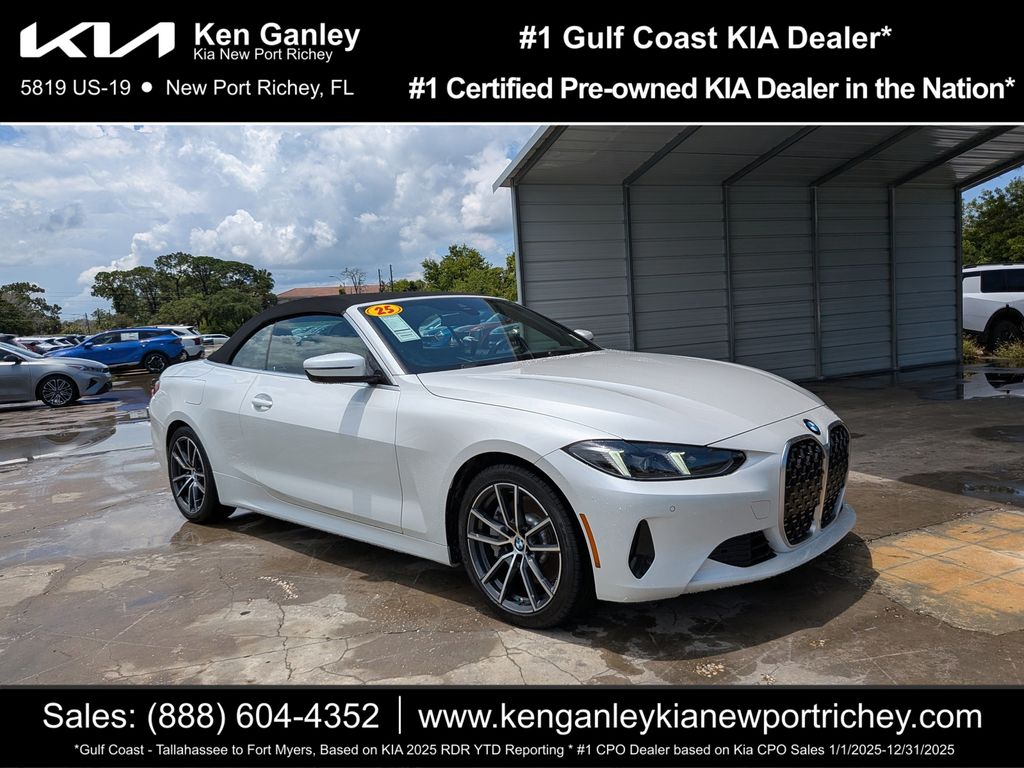 Mineral White Metallic 2025 BMW 4 Series 430i Convertible RWD Convertible Rear-Wheel Drive 8-Speed Automatic