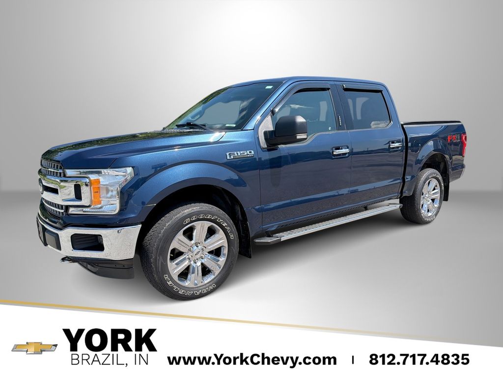 Blue 2019 Ford F-150 Pickup Truck Four-Wheel Drive Automatic