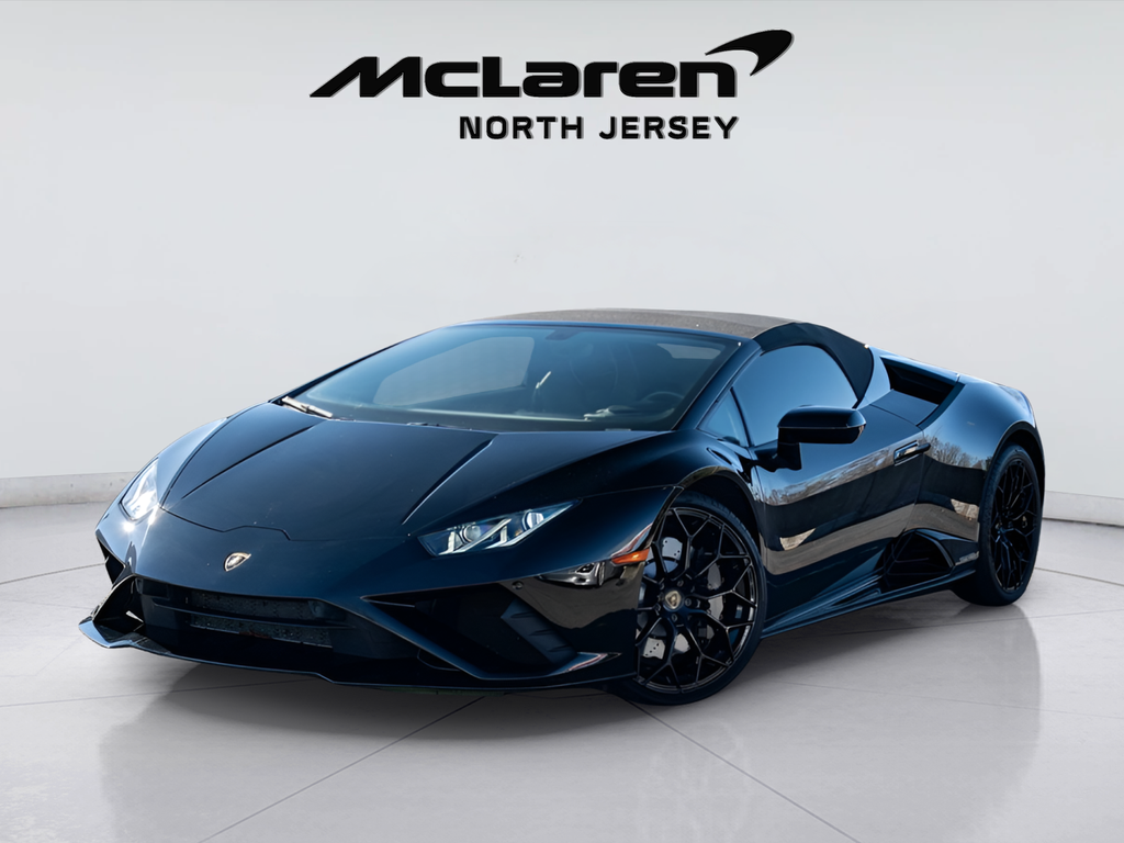 Black 2021 Lamborghini Huracan LP 610-2 EVO Spyder RWD Convertible Rear-Wheel Drive 7-Speed Manual