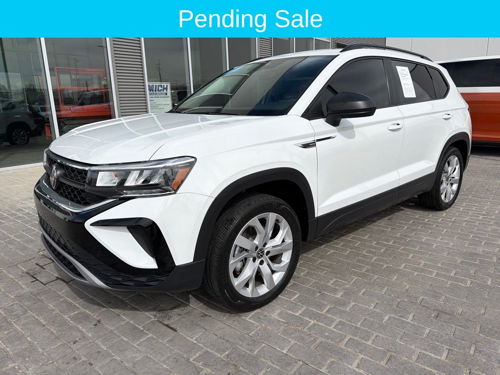 Pure White 2023 Volkswagen Taos S 4Motion SUV / Crossover All-Wheel Drive 7-Speed Dual Clutch