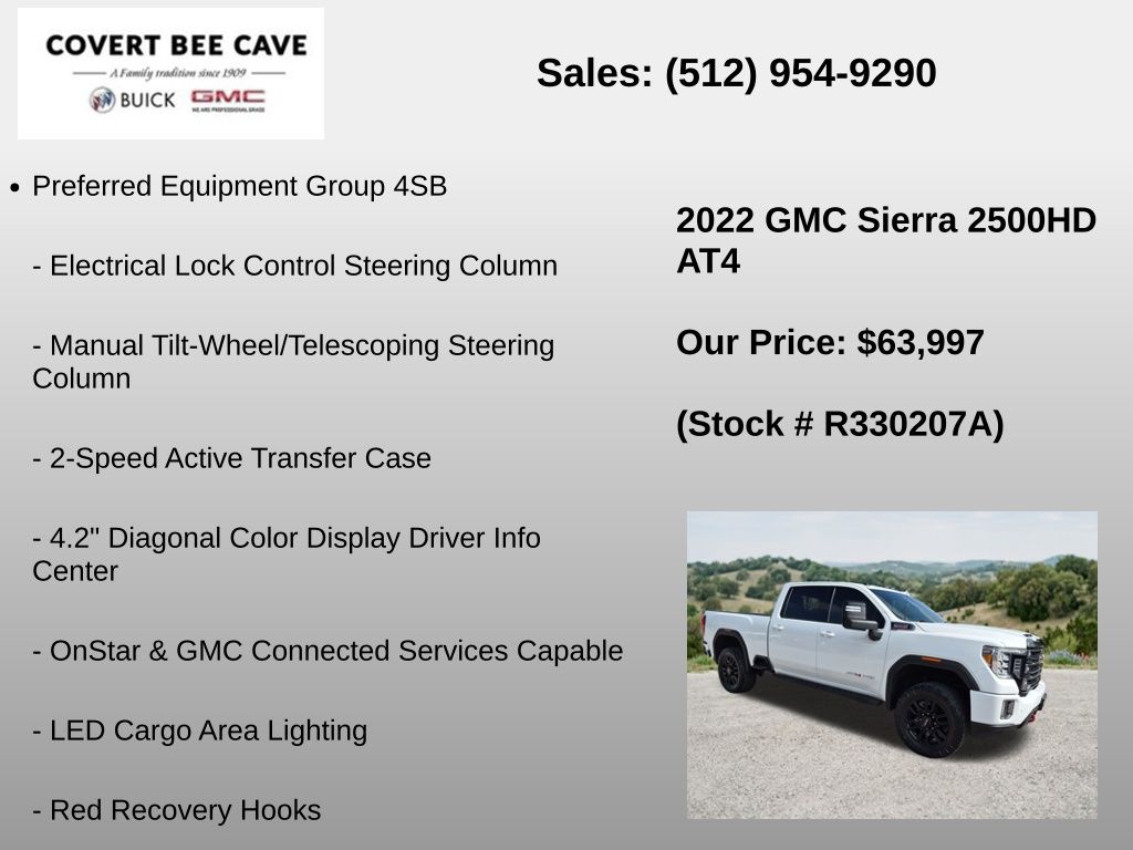 Used Car 2022 Gmc Sierra 2500hd  At4 For Sale Under $70,000 In Austin, Texas
