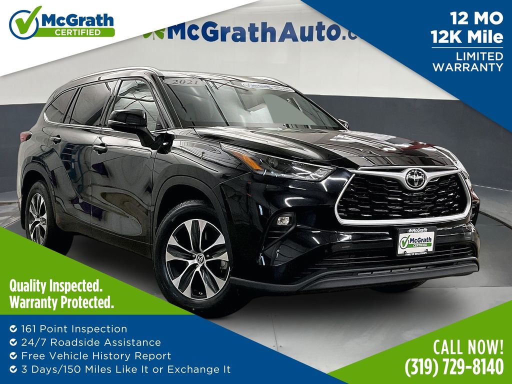 Midnight Black Metallic 2021 Toyota Highlander SUV / Crossover All-Wheel Drive 8-Speed Automatic