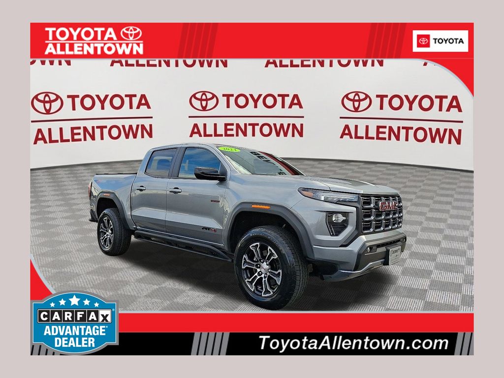 Sterling Metallic 2024 GMC Canyon AT4 Crew Cab 4WD Pickup Truck Four-Wheel Drive 8-Speed Automatic