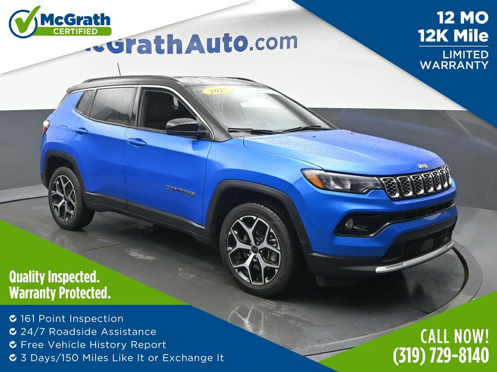 Hydro Blue Pearlcoat 2025 Jeep Compass Limited 4WD SUV / Crossover Four-Wheel Drive 8-Speed Automatic
