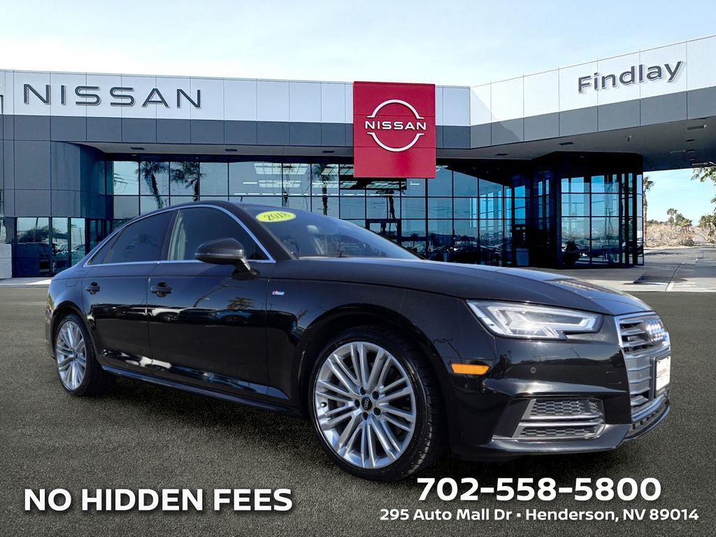 Black Metallic 2018 Audi A4 Sedan All-Wheel Drive 7-Speed Automatic