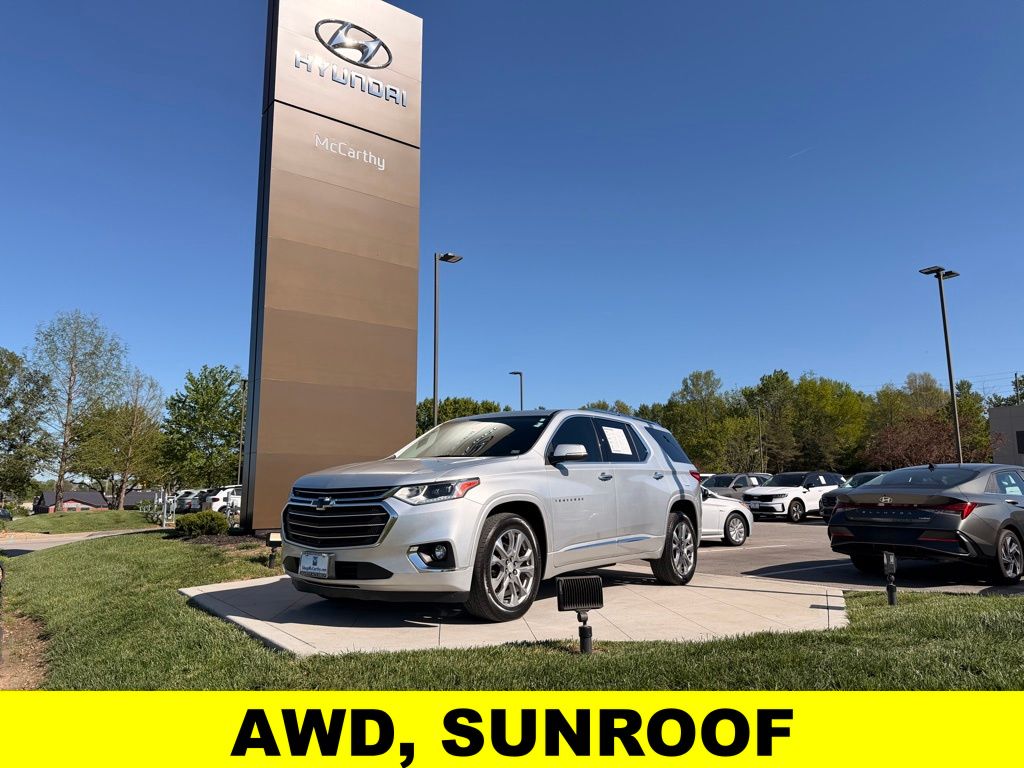 Silver Ice Metallic 2021 Chevrolet Traverse Premier AWD SUV / Crossover Four-Wheel Drive 9-Speed Automatic