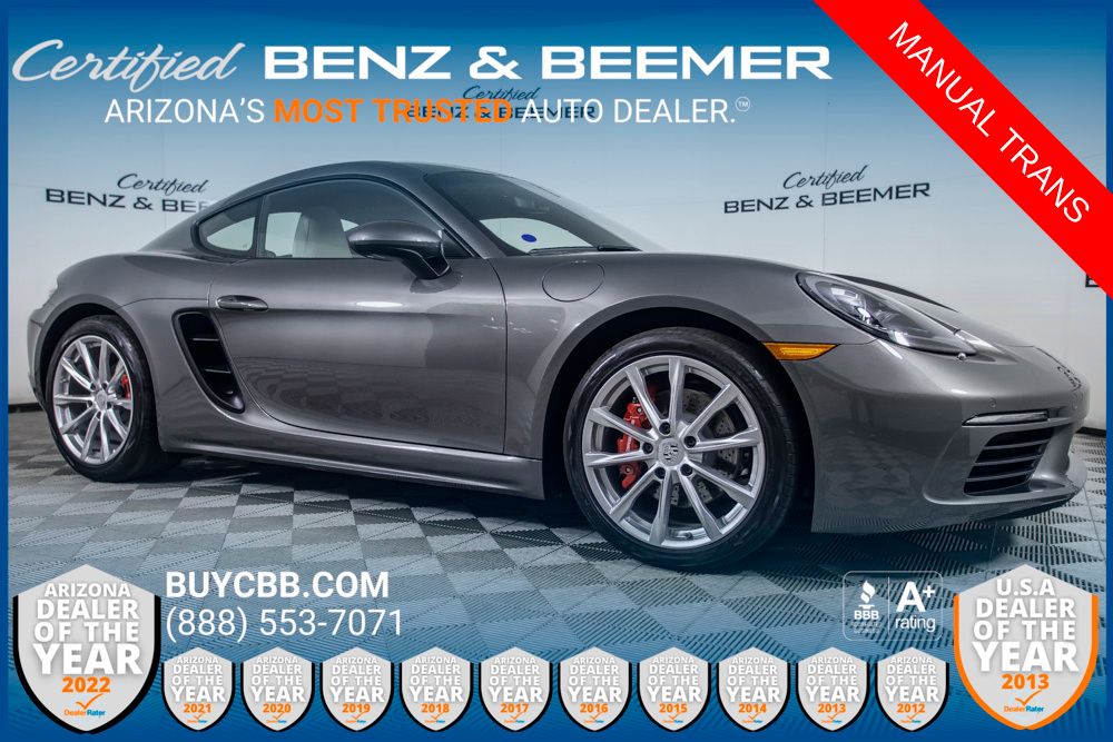 Gray 2024 Porsche 718 Cayman S RWD Coupe Rear-Wheel Drive 6-Speed Manual