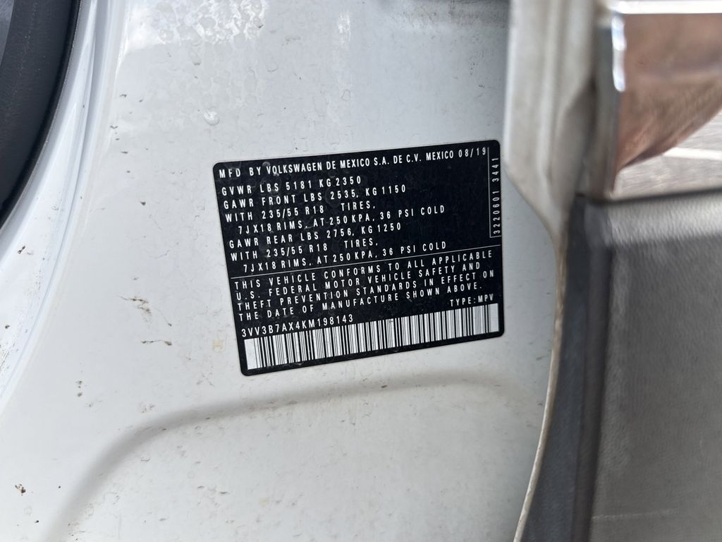2019 Volkswagen Tiguan 2.0T SEL White at Bravo Nissan