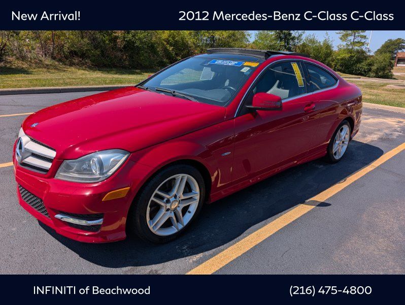 Mars Red 2012 Mercedes-Benz C-Class Coupe All-Wheel Drive 7-Speed Automatic