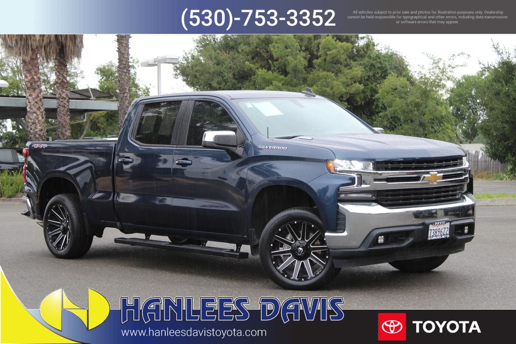 Northsky Blue Metallic 2020 Chevrolet Silverado 1500 LT Crew Cab 4WD Pickup Truck Four-Wheel Drive Automatic