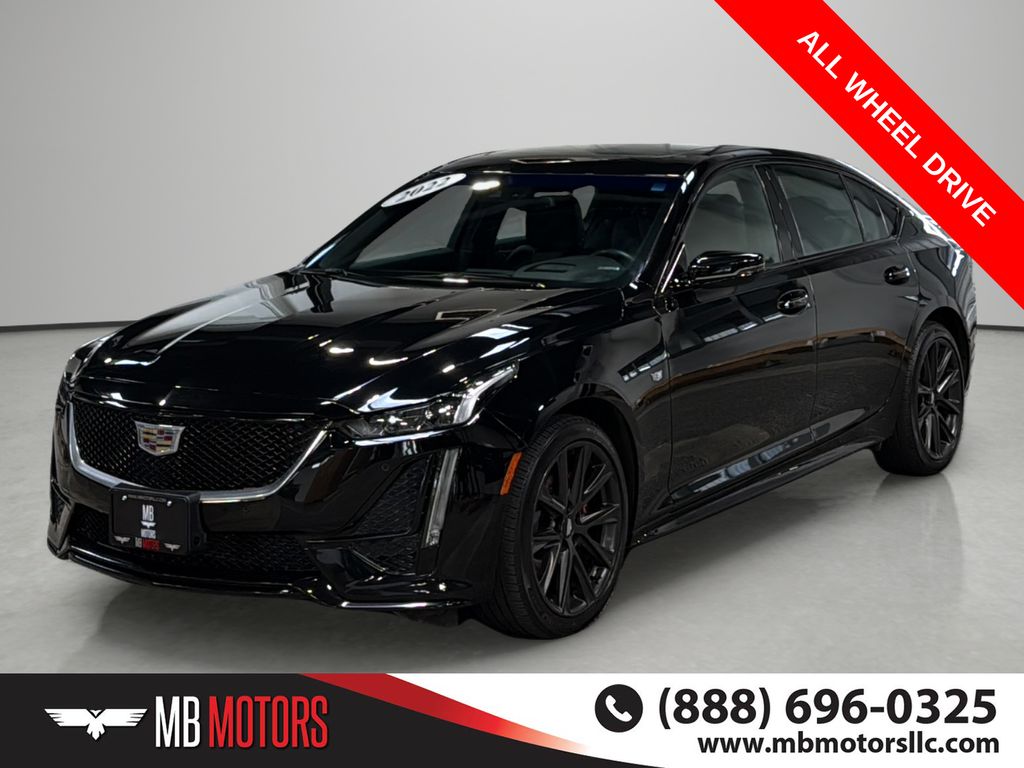 Black 2022 Cadillac CT5 Sedan All-Wheel Drive Automatic