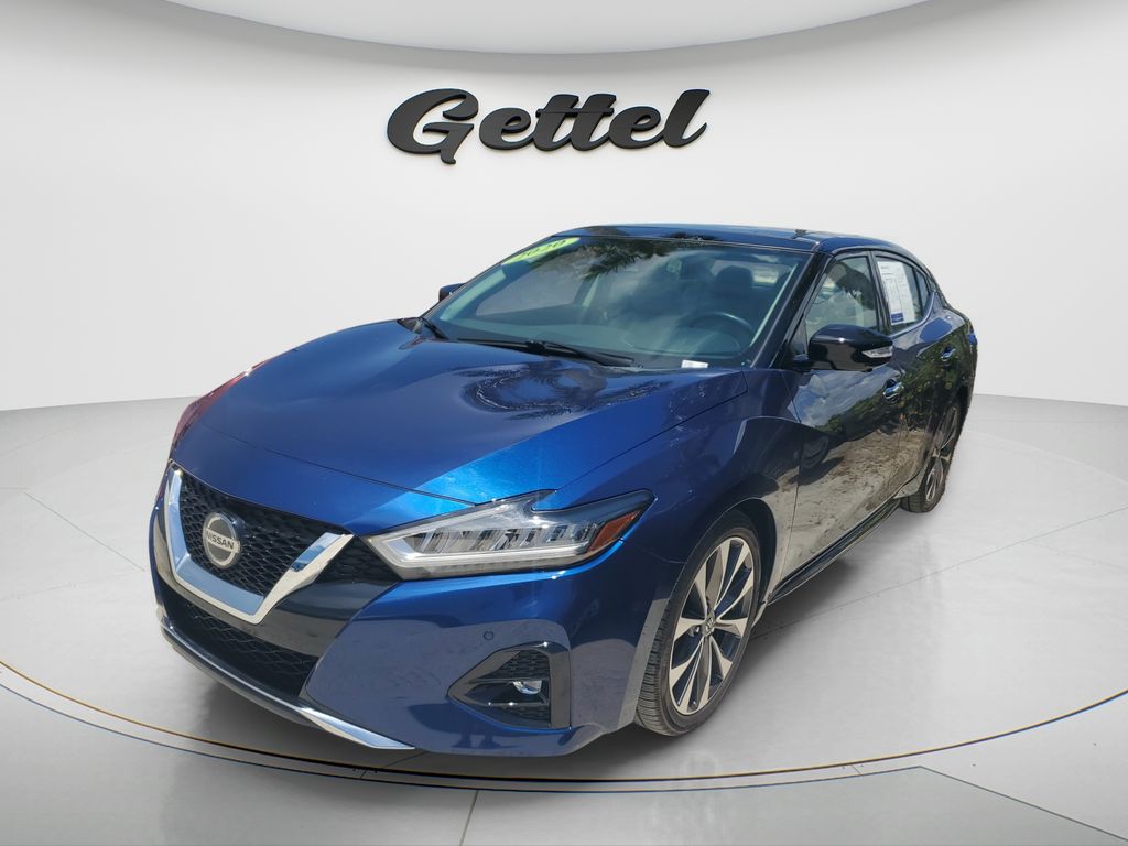 Deep Blue Pearl 2020 Nissan Maxima Sedan Front-Wheel Drive Continuously Variable Transmission