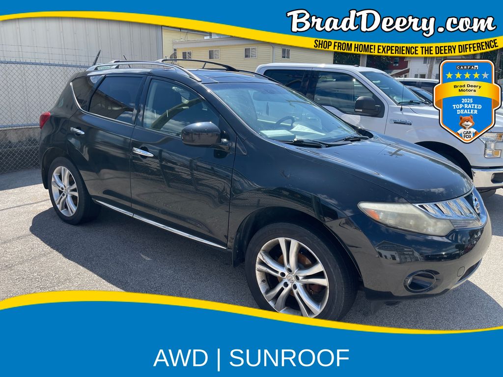 Super Black Clearcoat 2009 Nissan Murano SUV / Crossover All-Wheel Drive Continuously Variable Transmission