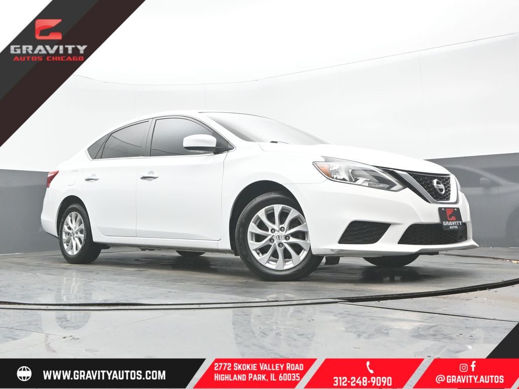 White (Fresh Powder) 2019 Nissan Sentra SV FWD Sedan Front-Wheel Drive Continuously Variable Transmission