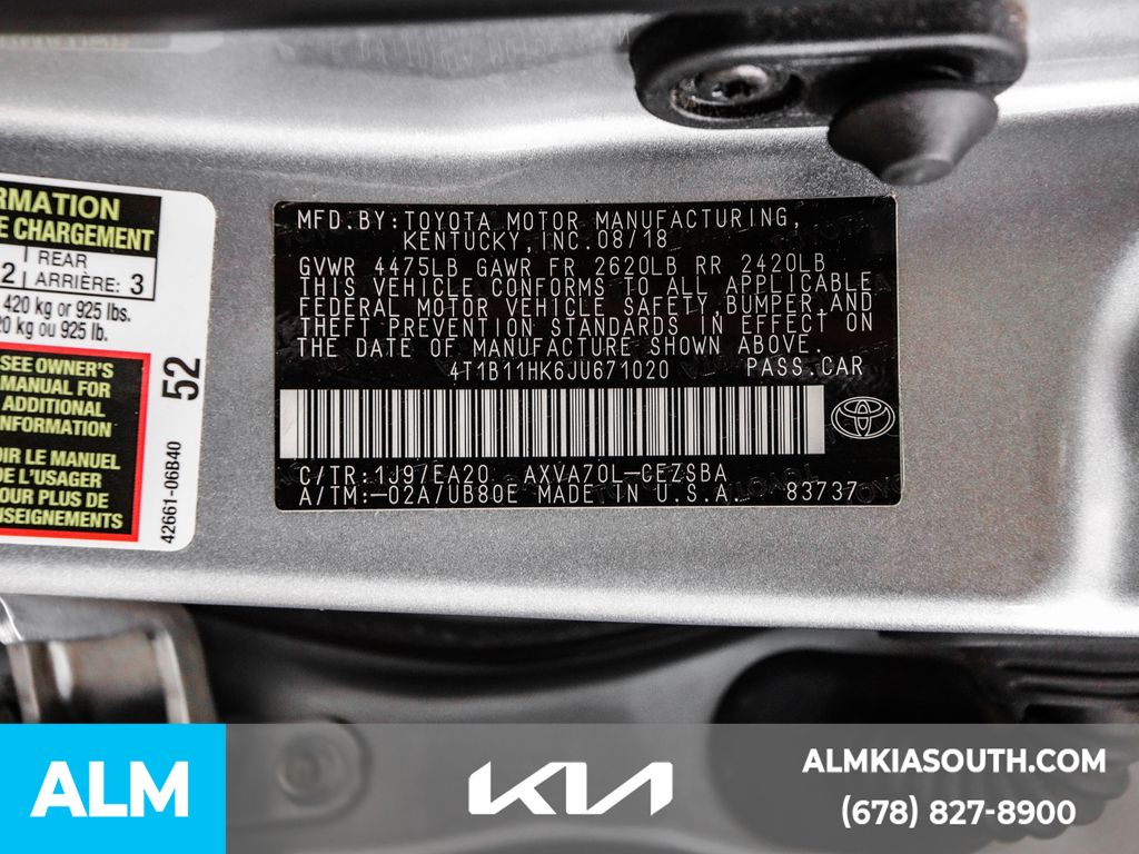 2018 Toyota Camry LE photo 48