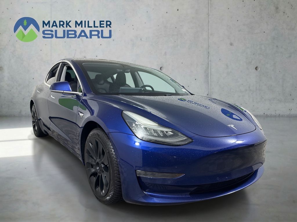 Blue 2018 Tesla Model 3 Long Range AWD Sedan All-Wheel Drive 1-Speed Automatic