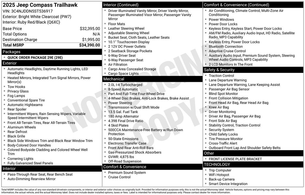 Used 2025 White Jeep Trailhawk image 2