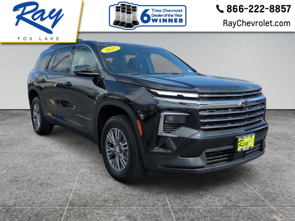 Black Metallic 2025 Chevrolet Traverse SUV / Crossover Four-Wheel Drive 8-Speed Automatic