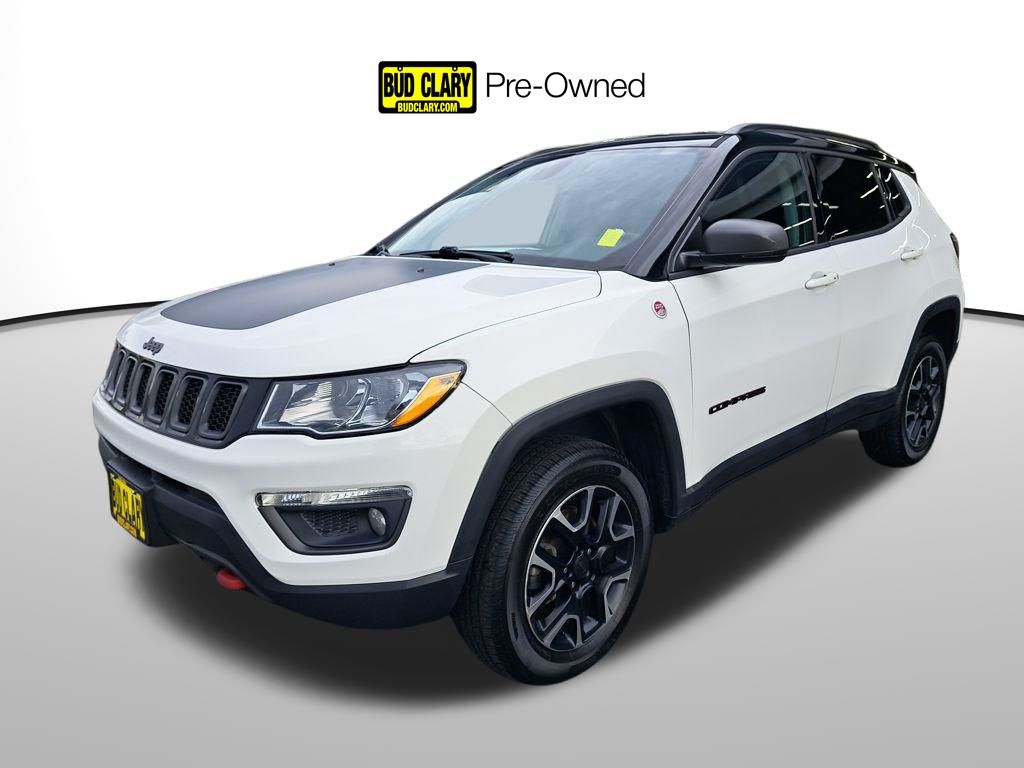 White Clearcoat 2020 Jeep Compass Trailhawk 4WD SUV / Crossover Four-Wheel Drive 9-Speed Automatic